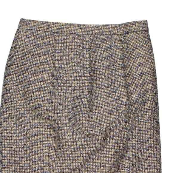 NWOT J. Crew Lurex Tweed Zip Pencil Skirt - Picture 6 of 14